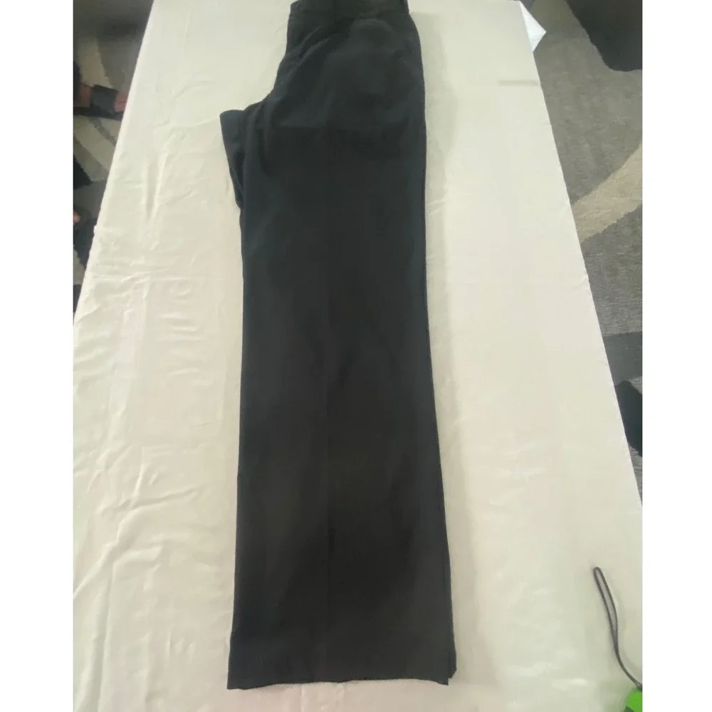 Pebble Beach Performance Mens Black Golf Pants 36x34 Flat Front Stretch Trousers